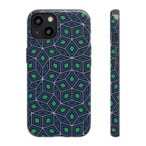 Blue & Green Penrose Phone Case - Tough Style - iPhone 13 - Picture 3 of 5