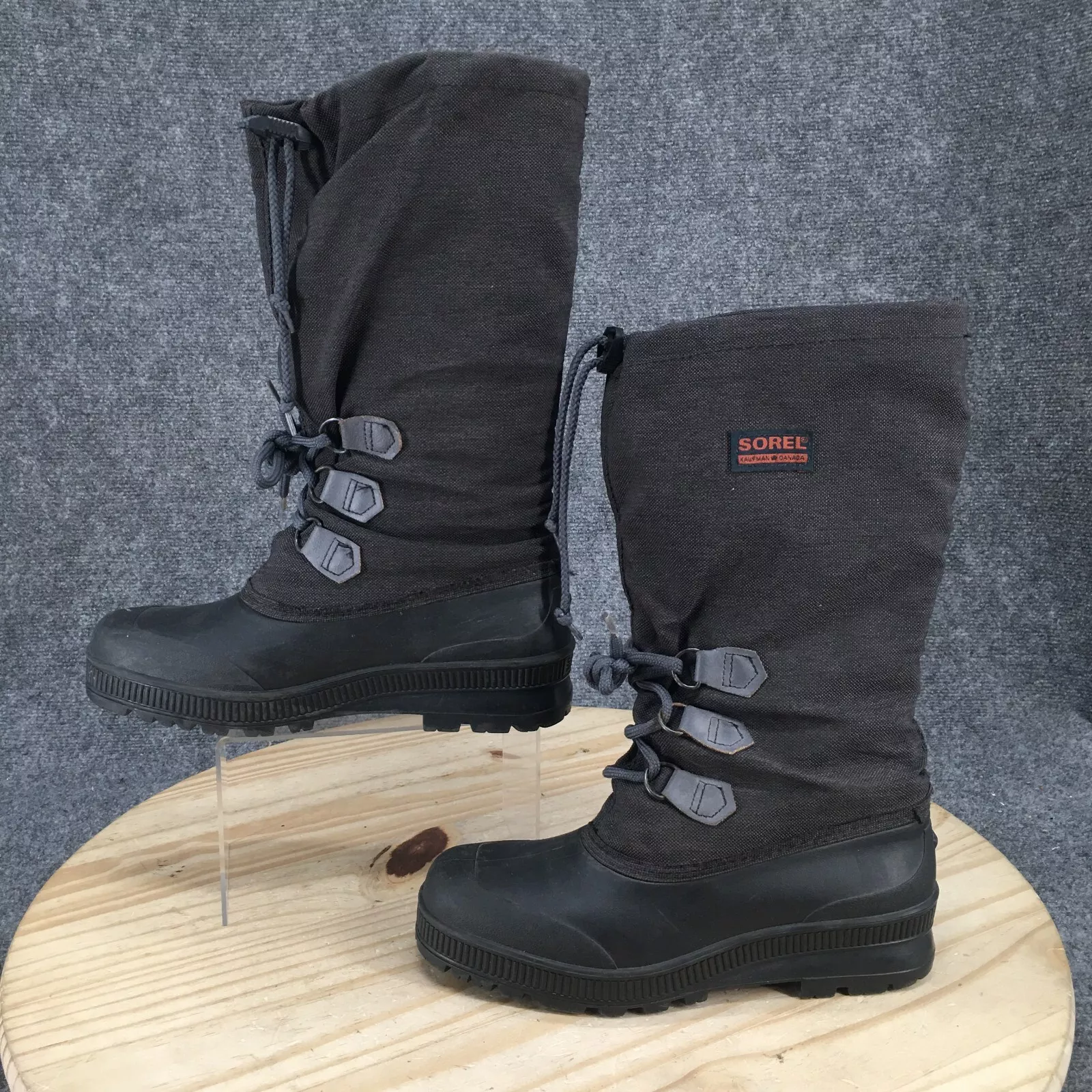 sorel kaufman tall riding lace up casual knee high block boots