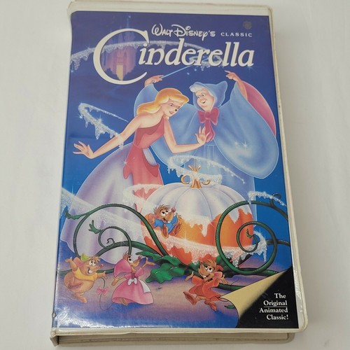 RARE Black Diamond 💎Classics Cinderella VHS 📼1988 Clamshell Walt Disney #410 - Picture 1 of 10
