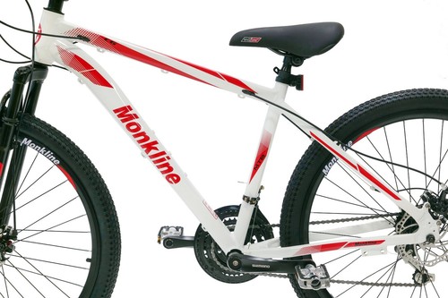 Bicycle Mountain Bike Monkline White/Red color, 27.5" Tire Aluminum Alloy - Picture 10 of 11