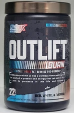 Nutrex Research Outlift Burn 22 Servings Red White & America