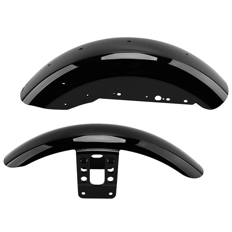 Vivid Black Front + Rear Fenders Fit For Harley Sportster 883 XL883 1200 04-24 Foto 2 de 4
