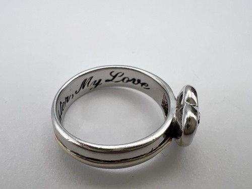 BGE Bradford Exchange My Daughter My Love Diamant Herz 925 Silber Ring Gr. 6 - Bild 3 von 7