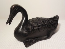 SCULPTURE ANIMALIERE BRONZE CYGNE NOIR