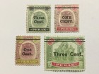 old stamps  PERAK   x  4 surcharged