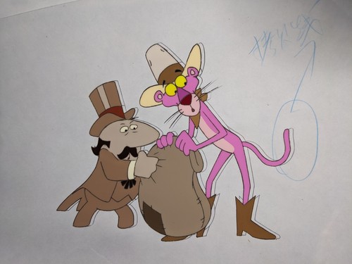 Pink Panther Animation Cel Vintage TV cartoon production art background  I10 - Picture 2 of 3