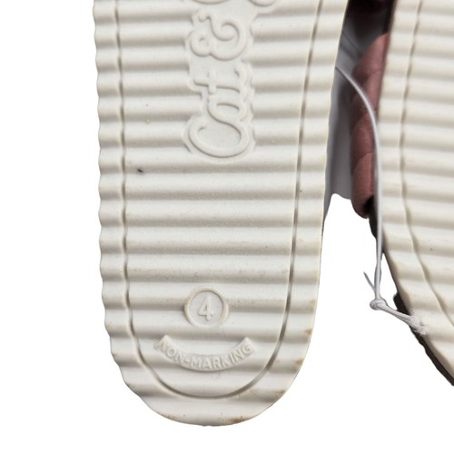 Cat & Jack Sandals Youth Girls Size 4 Pink Selma Slide On Non-Marking Open Toes - Picture 8 of 10