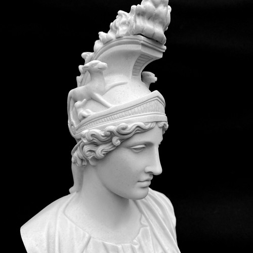 ROMA - MARBLE BUST SCULPTURE OF ROMAN GODDESS - MADE IN ENGLAND 9" - Picture 8 of 9