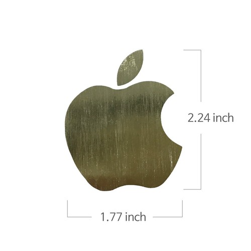 3x Autocollant décalcomanie vinyle logo Apple iPad ordinateur portable métal doré - Photo 2/6