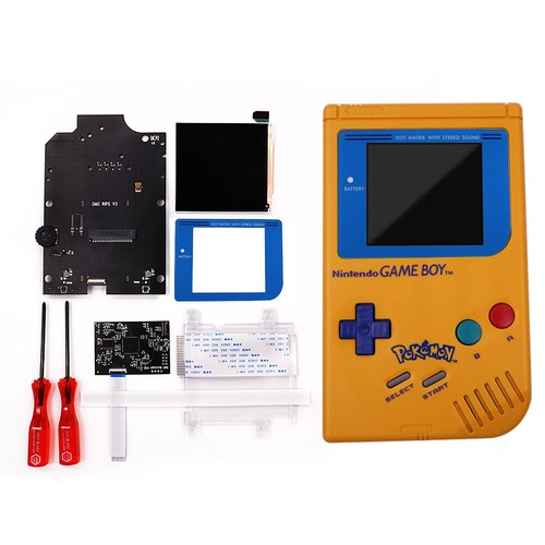 OSD Version GameBoy DMG/GBO IPS LCD Backlight Retro Pixel Kit W/Shell&Blue Lens - Picture 35 of 36