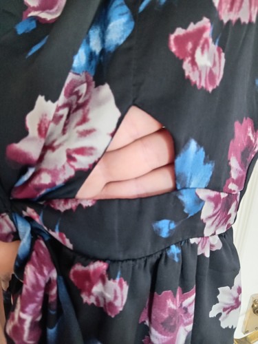 Floral Print Black Playsuit - Picture 4 of 9