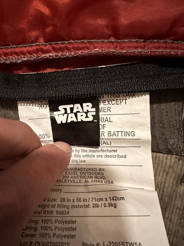 Disney Star Wars Sleeping Bag The Force Awakens Kylo Ren Kids Camping Graphic - Picture 16 of 23