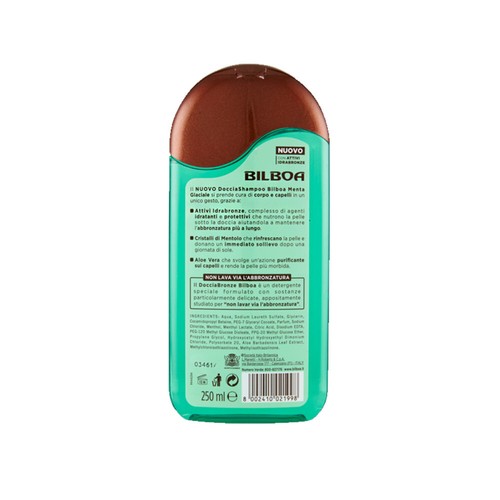 Bilboa Docciabronze Rinfrescante Doccia Shampoo Menta Glaciale 250ml 6pz - Foto 3 di 3