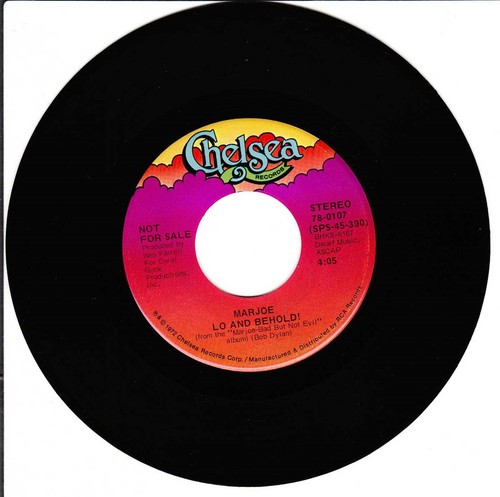 Marjoe, Lo & Behold (Mono & Stereo) 45 VG++/VG- (?) 1972 Chelsea - Picture 1 of 2