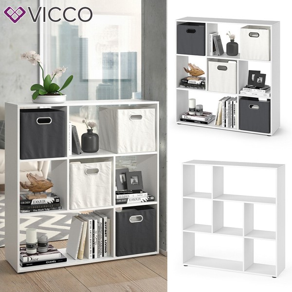 Raumteiler Nove 7 FäCher Weiß - BüCherregal WüRfelregal Standregal Regal Vicco-image