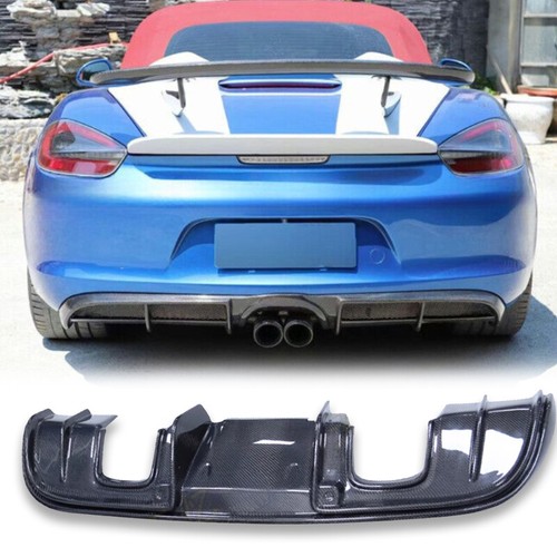 Carbon fiber For 14-16 Porsche Cayman 981 GT4 Style Rear Diffuser Bumper Lip - Picture 1 of 9