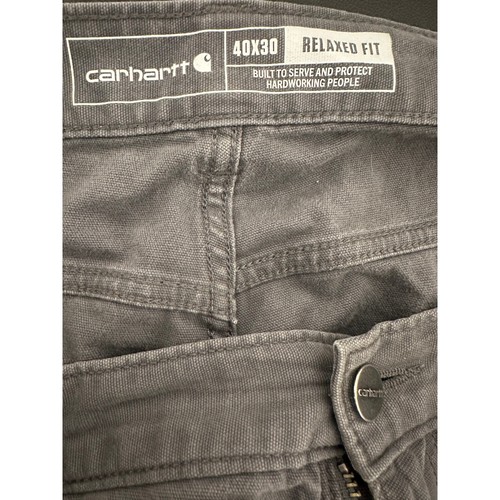 Carhartt Rugged Flex Canvas Work Pants Relaxed Fit Gray Size 40x30 - Picture 8 of 10