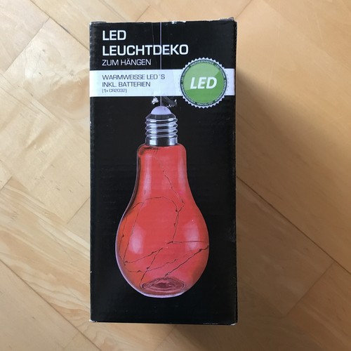 Led Glühbirne rot zum Hängen Neu