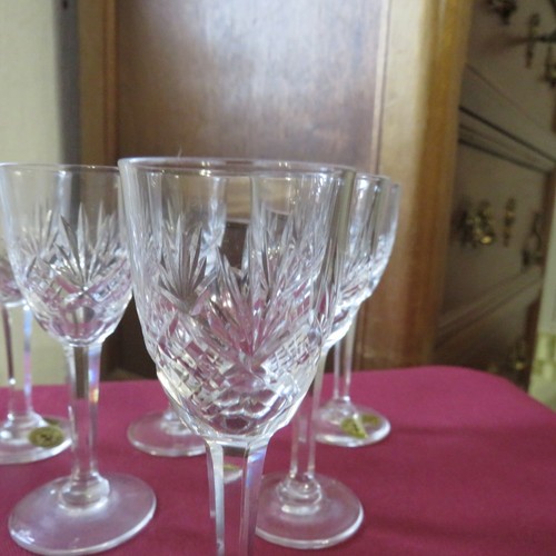 12 Portgläser aus Lothringen Kristall Modell Junon Chantilly H 13,3 cm - Bild 2 von 9