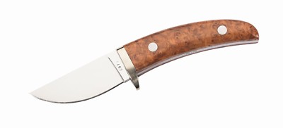 Herbertz 150 Jahre Jubiläums Gürtelmesser, Stahl AUS 8, Wurzelholzschalen