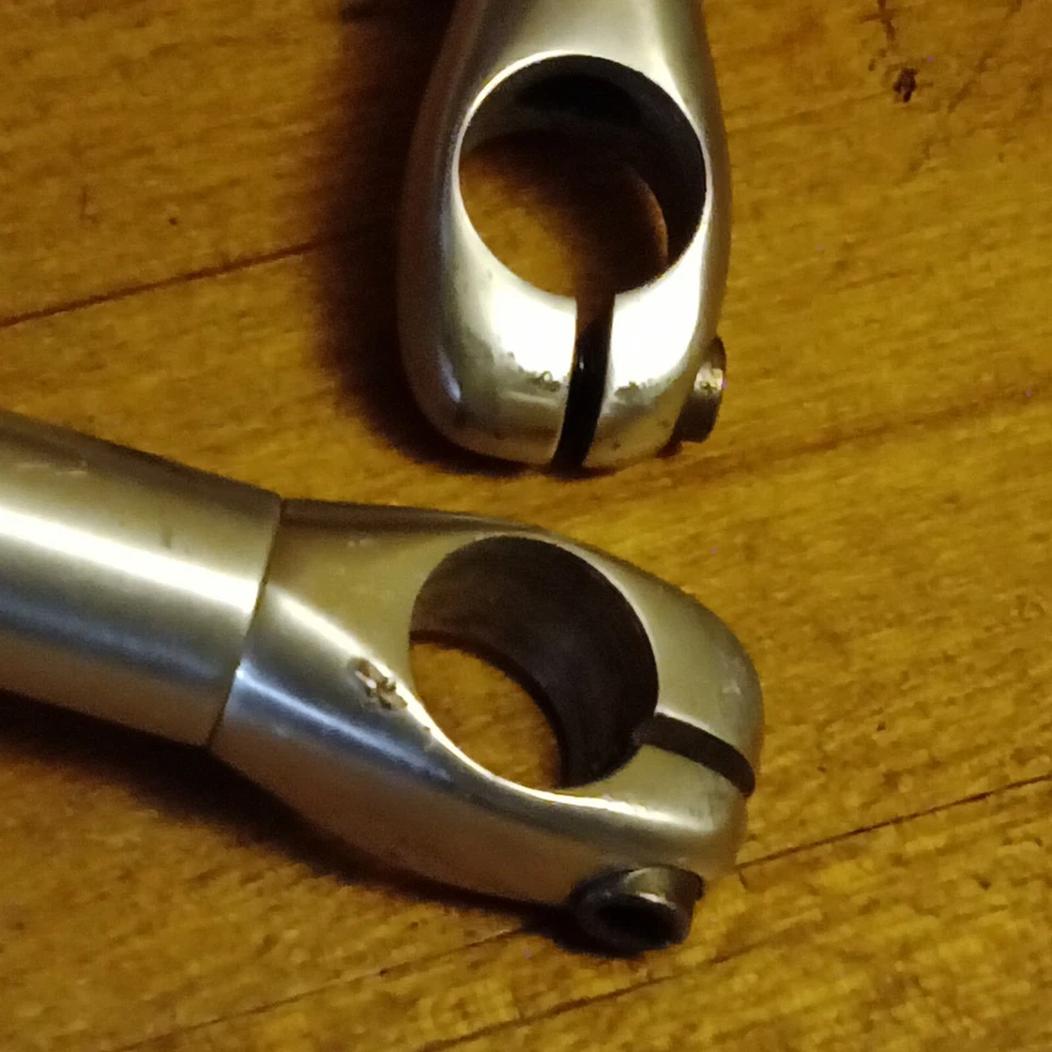 Extensiones de extremo de barra plateada de colección 165 mm de longitud años 90 barra plana MTB bicicleta de turismo Foto 3 de 4