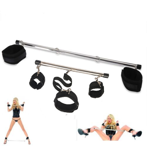 BDSM Metal Spreader Bar Bondage Restraints Handcuff Leg Plug Torture Frame Rack - Picture 13 of 33