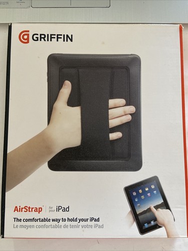 Griffin AirStrap 1st gen iPad Black Case w/strap computer, tablet GB01759 New - 第 1/2 張圖片