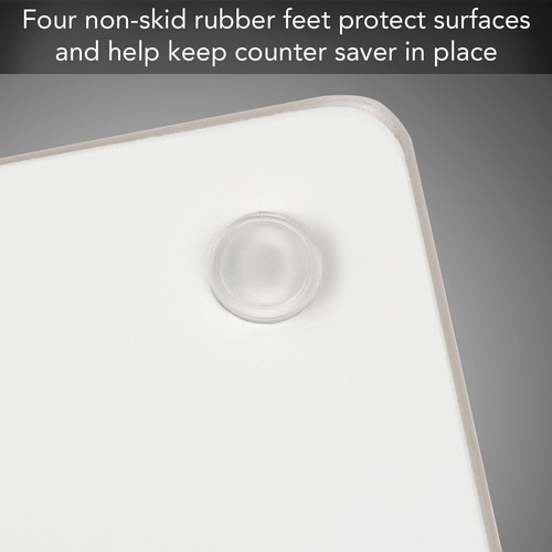 Tabla de cortar de vidrio templado con diseño de mármol blanco de 10” x 8” hecha en EE. UU. - Imagen 5 de 7