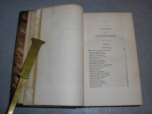 Antique Spanish History Books Philip II of Spain Decorative Leather 3 vol. 1859 - Picture 11 of 24