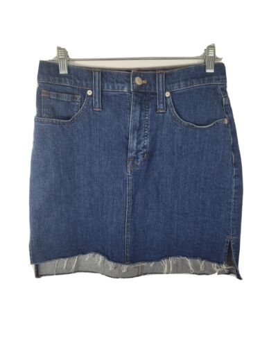 Madewell Mini Jean Skirt Size 26 Womans Blue Denim