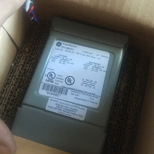 NEW FREE SHIPPING GE GENERAL ELECTRIC,9T51B0502,TRANSFORMER .050KVA 50/60HZ - Picture 2 of 6