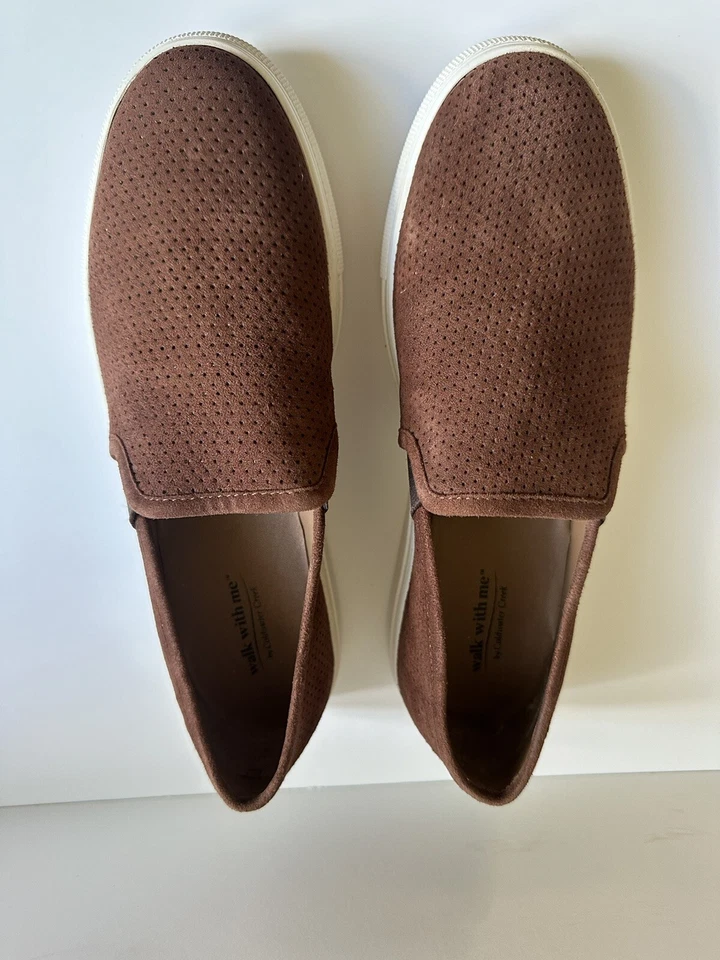 Coldwater Creek NUEVOS MOCASINES Walk with Me Rio para mujer, 8M, gamuza marrón sin cordones Foto 3 de 4