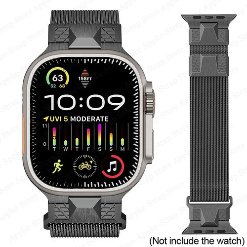 44/45/49mm Metal Mecha Band For Apple Watch Ultra 9 8 7 Magnetic Mesh Loop Strap - Picture 22 of 25