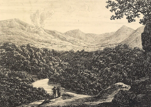 Landscape Wales Nant-Y-Berllan Llanfairfechan Conwy print J G Wood 1813 - Picture 1 of 3