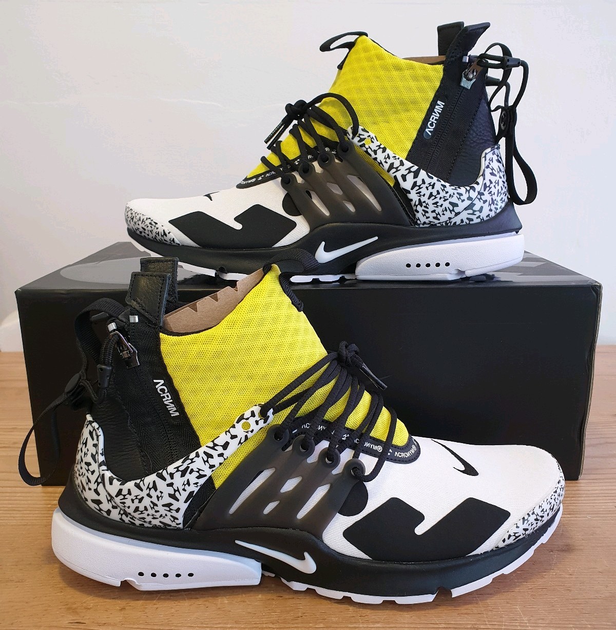 Nike Air Presto Mid x ACRONYM9 US 10 EU 44 AH7832 100 Dynamic Jaune Nike Air Presto Mid x ACRONYM9 US 10 EU 44 AH7832 100 Dynamic Jaune