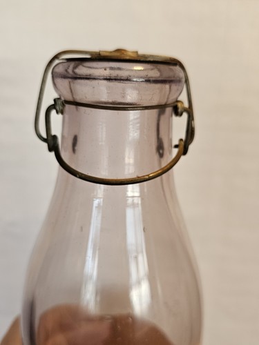 Quart milk bottle L F Noll Irvington NJ New Jersey tin top - Picture 9 of 14