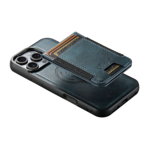For iPhone 16 Pro Max 15 14 13 12 Removable MagSafe Magnetic Wallet Leather Case - Picture 10 of 18