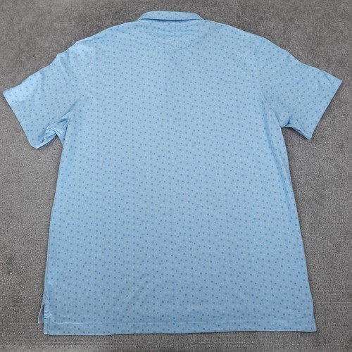 Johnnie O Shirt Men's XL Blue Bubble Dotted AOP Logo Short Sleeve Polo Golf - Picture 7 of 10