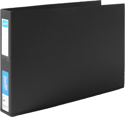 Bantex, A3 Ring Binder, 4D Ring, 38Mm, Landscape, Black Cover - Picture 2 of 12