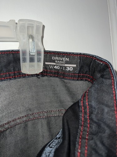 Jeans neri dritti da uomo indossati 1 in perfette condizioni Buffalo David Bitton Driven taglia 40x30 - Foto 3 di 9