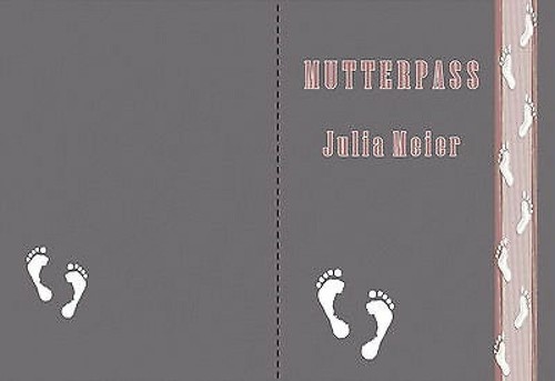 Mutterpass 3-seitig, Mutterpasseinband, Mutterpasshülle, Schutzhülle, Baby Füße - Bild 2 von 6