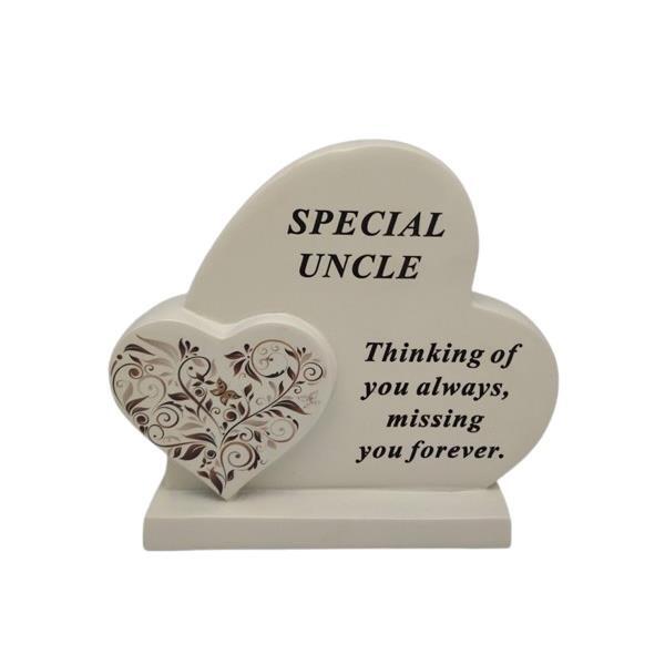 Graveside Ornament Memorial Special Uncle Floral Heart Remembrance 