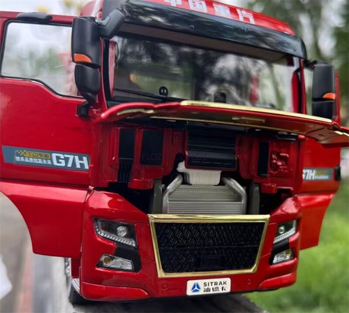 for Sinotruk for HOWO for Sitrak for G7H tractor trailer Red 1:24 Truck Model - Picture 4 of 8