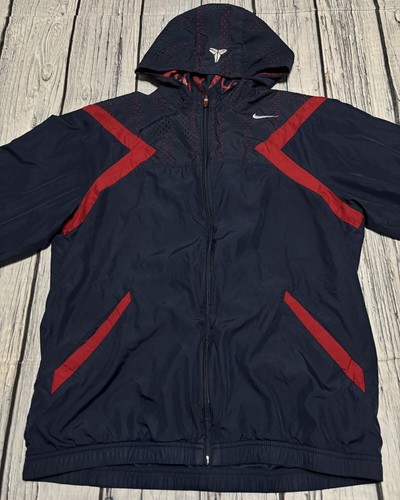 Nike KOBE Bryant Full Zip Jacket USA Olympic Basketball Navy Blue Red Men Medium - Picture 2 of 11