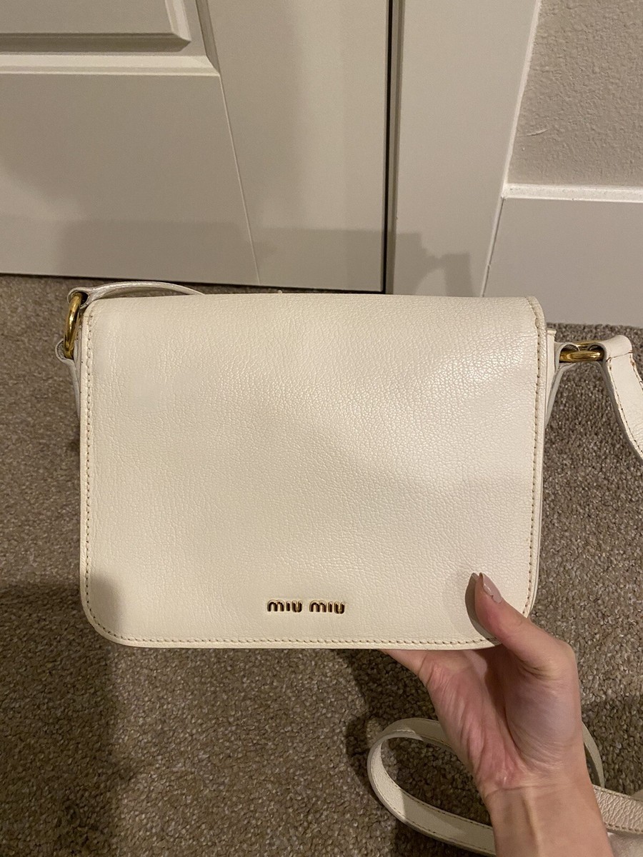 ☆韓国の人気☆【MIU MIU】☆MADRAS LEATHER CROSSBODY BAG☆ Miu Miu Madras Leather Crossbody Bag
