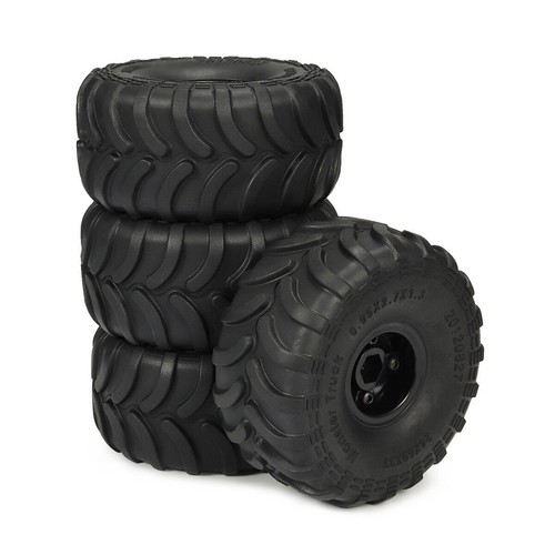 1.0 Wheel Rims Tires for 1/24 RC Crawler Axial SCX24 AX24 FMS FCX24 4Pcs/Set - Picture 6 of 12
