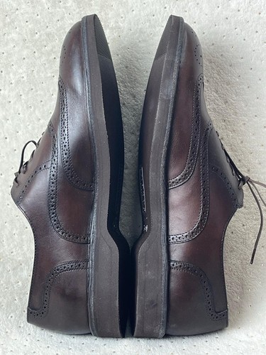 ROCKPORT VIBRAM MENS DRESS SHOES WINGTIPS LIGHT WEIGHT M4471 BROWN SIZE 9.5 - Picture 6 of 10