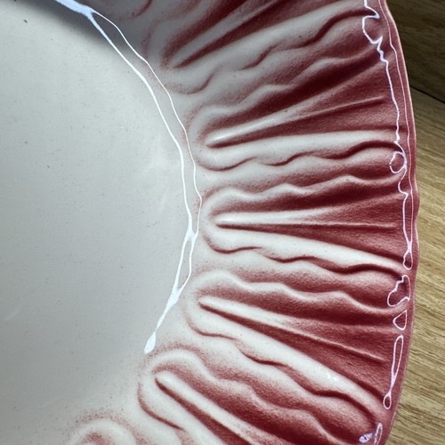 Scio Pottery Provincial Serving Bowl Hairpin Red White Vegetable 8.25” MCM VTG - Picture 3 of 10