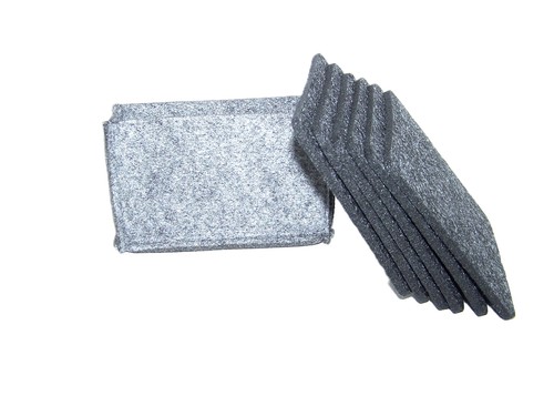 Filz Untersetzer eckig 10 x 10 cm dunkelgrau mit Filzbox für Gläser Tassen Vasen - Bild 4 von 4