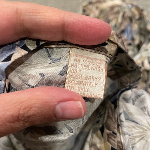 Camisa Hawaiana Vintage Birmania Bibas Para Hombre Grande Abotonada Palma Tropical Años 90 Algodón - Imagen 4 de 7
